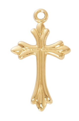 Gold Over Sterling Silver Cross J