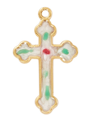  Chain Gold Over Sterling Silver Cloisonne J4