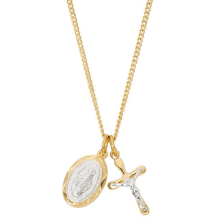  Chain Gold Over Sterling Silver Cruc Mirac Jd
