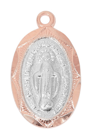 Rose Gold Miraculous Medal Jr
