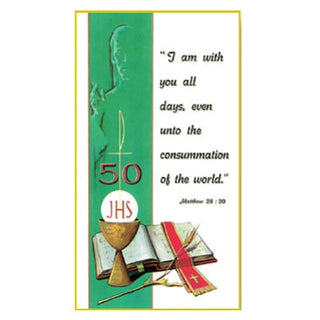 50Th Jubilee Holy Card - 100-Pack