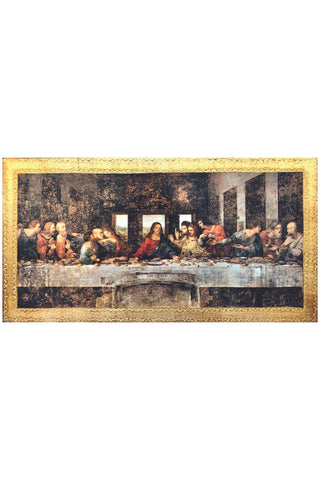 Last Supper Florentine Plaque by Da Vinci  18x10"