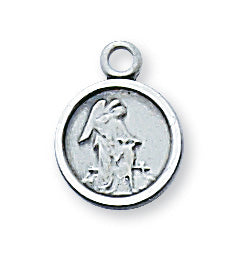 Sterling Silver Guard Angel With Chain