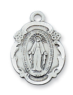 Sterling Silver Miraculous With Chain 