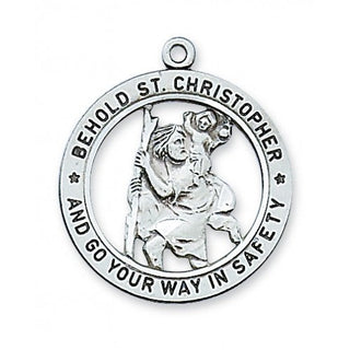 Sterling Silver St. Christopher with 24-inch Chain - SALE