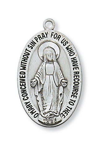 Sterling Silver Miraculous With Chain