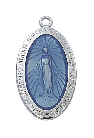 Sterling Silver Miraculous Enam With Chain