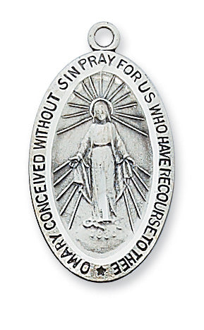 Sterling Silver Miraculous With Chain 4