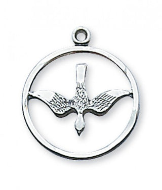 Sterling Silver Holy Spirit 18Sr with Chain"
