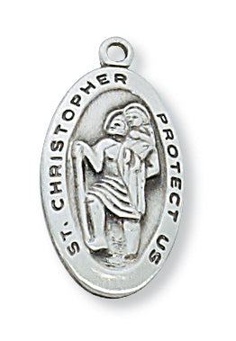 Sterling Silver Saint Christopher With Chain 4