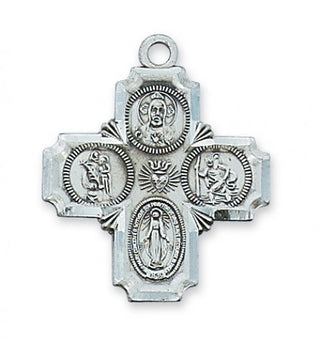 Sterling Silver 4-Way Medal