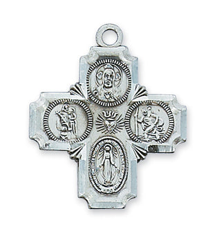 Sterling Silver Four-Way With Chain 