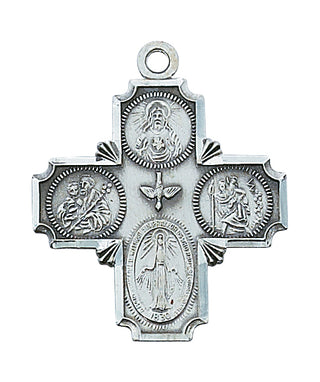 Sterling Silver Four-Way WithInch Chain 