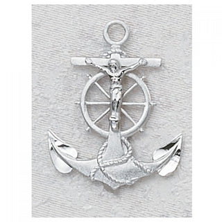 Sterling Silver Anchor Crucrucifix with Chain
