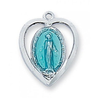 Sterling Silver Blue Miraculous With Chain
