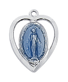Sterling Silver Blue Miraculous With Chain