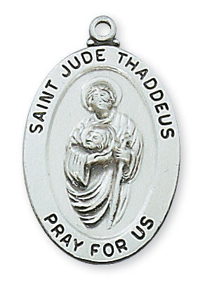 Sterling Silver Saint Jude With Chain