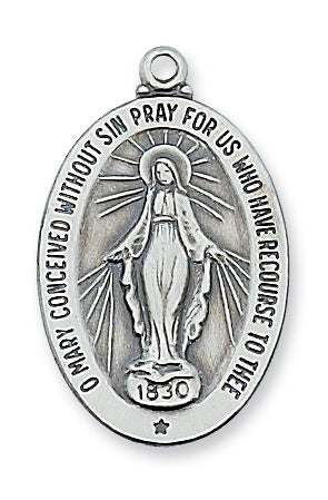 Sterling Silver Miraculous With Chain
