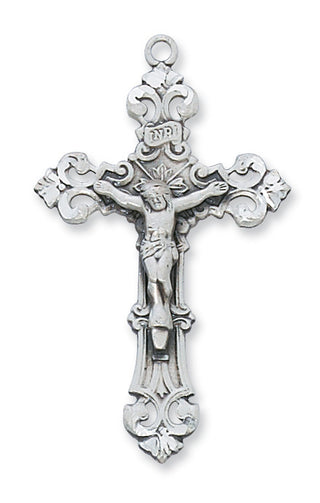 Sterling Silver Crucifix with 24-inch Chain