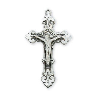  Chain Sterling Silver Crucifix Mirac Ld