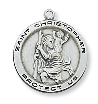 Pewter St. Christopher 18' Chain&