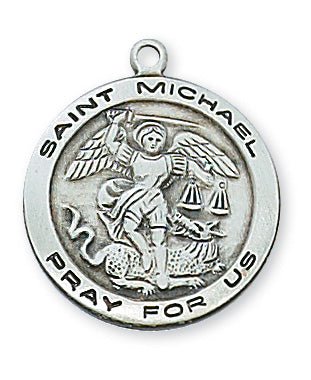 Sterling Silver Saint Michael With Chain
