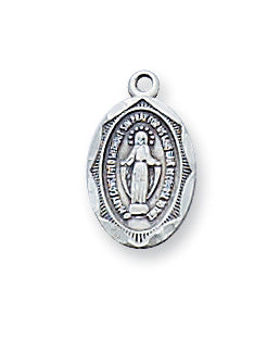 Sterling Silver Sm Oval Miraculous With Chain