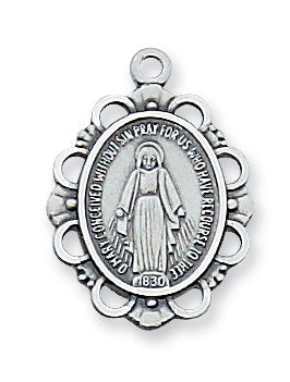Sterling Silver Miraculous With Chain 