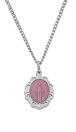 Sterling Silver Pink Miraculous Chain W