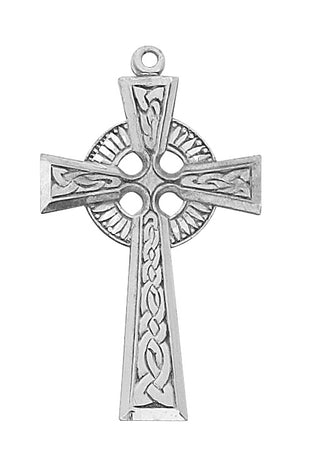 Sterling Silver Celtic Cross WithInch Chain