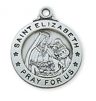 Sterling Silver Medal of Saint Elizabeth  - Engravable