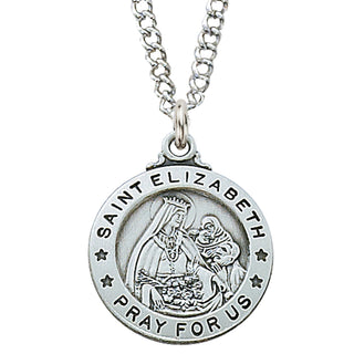 Sterling Silver Medal Of Saint Elizabeth Engravable
