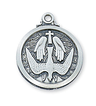 Sterling Silver Holy Spirit Chain Box Engravable