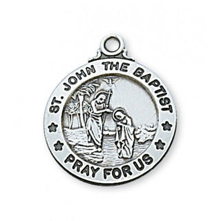 Sterling Silver Medal Of Saint John The Baptist C Engravable