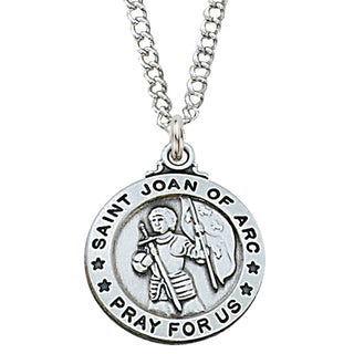 Sterling Silver Medal Of Saint Joan Of Arc Engravable