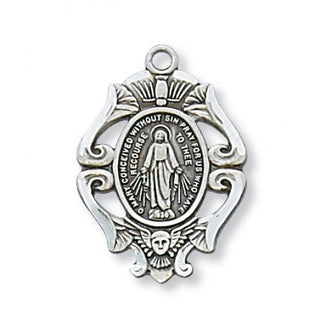 Sterling Silver Miraculous With Chain