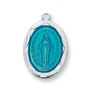 Sterling Silver Blue Miraculous With Chain