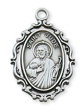 Sterling Silver Saint Jude With Chain