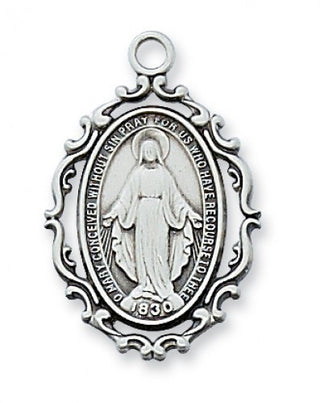 Sterling Silver Miraculous With Chain 