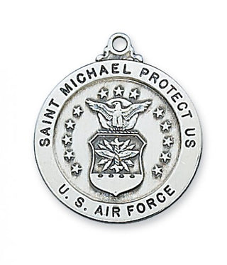 Sterling Silver Air Force Serv Medal 24 Ch"