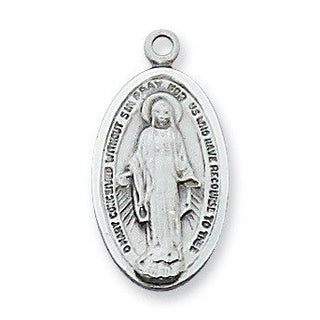  Chain Sterling Silver Crucifix Mirac Ld