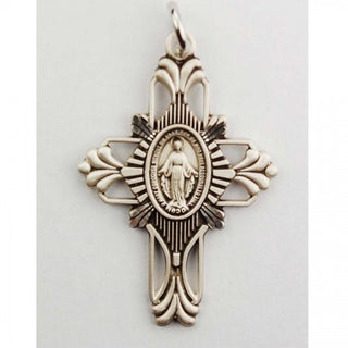Sterling Silver Miraculous Cross With Chain