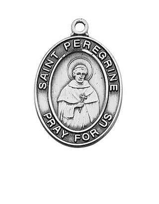 Sterling Silver Saint Peregrine Pendant LPe