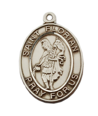 Sterling Silver Saint Florian Pendant L4Fl
