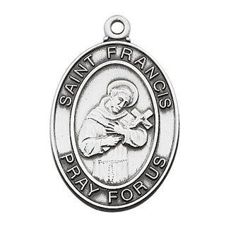 Sterling Silver Saint Francis Pendant L4Fr