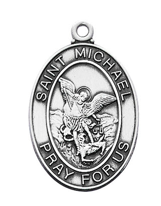 Sterling Silver Saint Michael Pendant L4Mk
