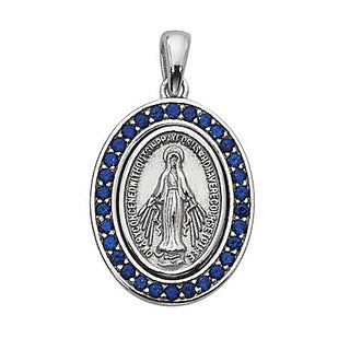 Sterling Silver Miraculous Pendant L