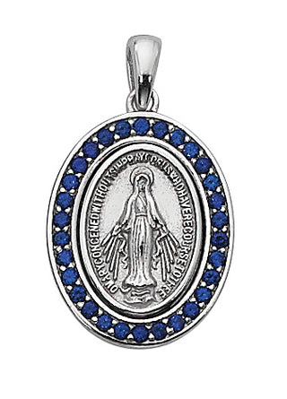 Sterling Silver Miraculous Pendant L