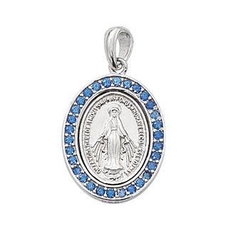 Sterling Silver Miraculous Pendant L