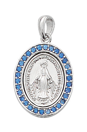Sterling Silver Miraculous Pendant L